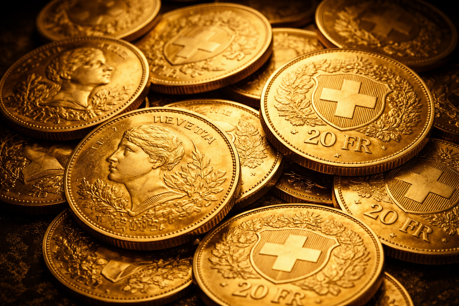 Pièces 20 francs Croix Suisse - recto verso