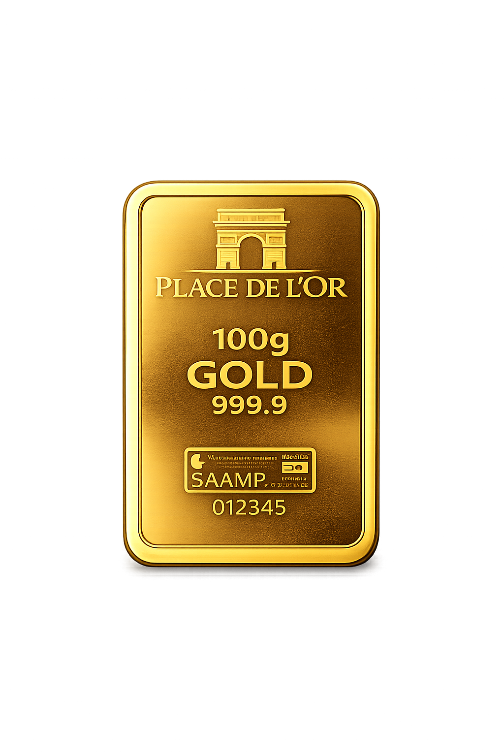 Lingot d’or 100g